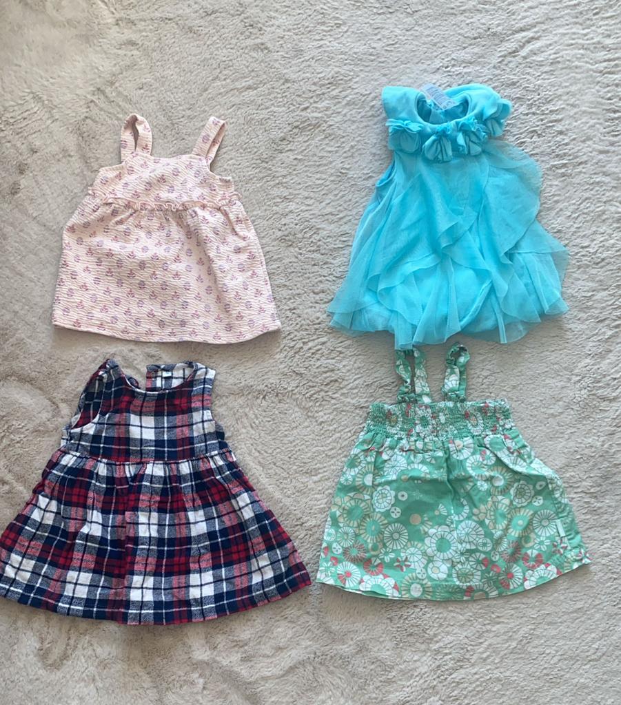 4 kleedjes 62 cm, Kinderen en Baby's, Babykleding | Maat 62, Ophalen, Zo goed als nieuw