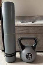 Tapis de sport + poids de 10kg, Sport en Fitness, Ophalen, Gebruikt