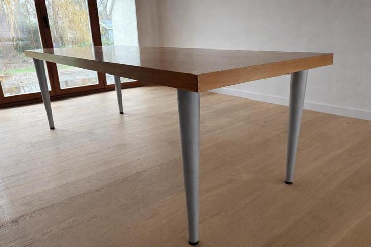 Design eettafel ‘Bridge’ - kerselaar, Huis en Inrichting, Tafels | Eettafels, Gebruikt, 50 tot 100 cm, 200 cm of meer, Vijf personen of meer