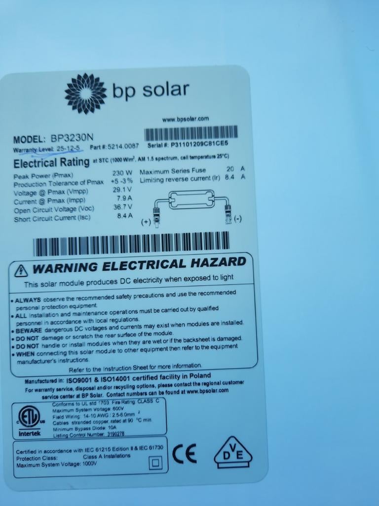 4 Zonnepanelen in goede staat., Ophalen