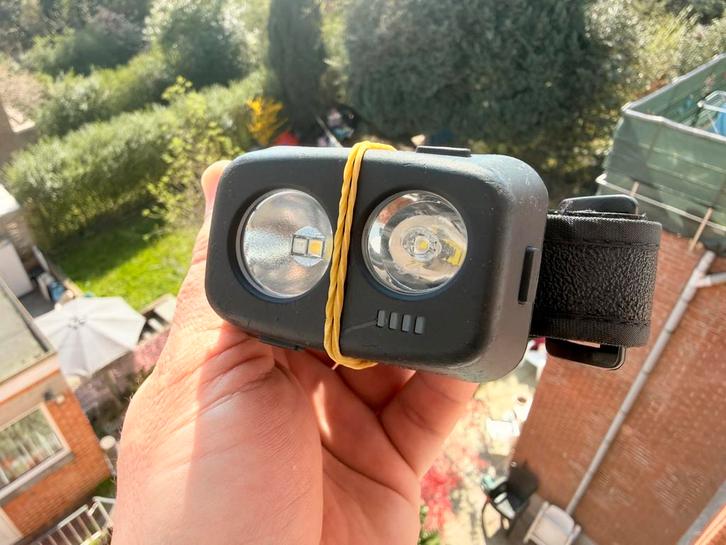 Lampe frontale, Caravanes & Camping, Lampes de poche, Utilisé, Accumulateur, Enlèvement ou Envoi