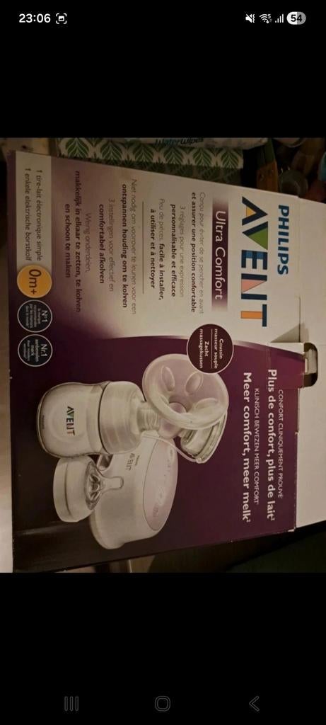 Elektrische borstkolf avenr ultra comfort, Enfants & Bébés, Aliments pour bébé & Accessoires, Tire-lait, Enlèvement