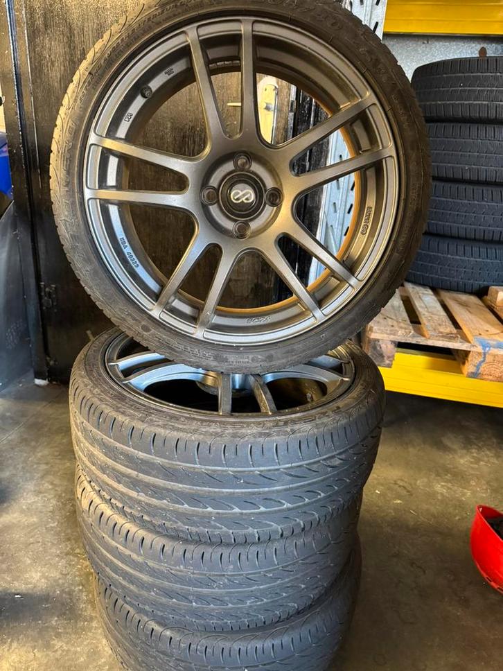 Enkei sc24 4x100 17”, Autos : Pièces & Accessoires, Pneus & Jantes, Pneus et Jantes, Pneus été, 17 pouces, 205 mm, Véhicule de tourisme