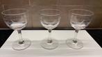 Drie antieke likeurglazen, Antiek en Kunst, Ophalen of Verzenden