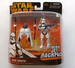 Revenge of the Sith clone trooper firing jet backpack, Comme neuf, Figurine, Enlèvement ou Envoi