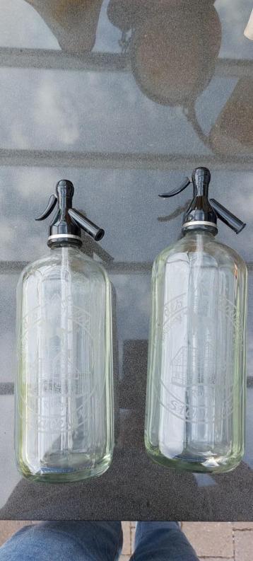 2 Siphon flessen Eau des Sourdans Stavelot sodafles spuitfle beschikbaar voor biedingen