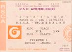 Ticket RSC Anderlecht, Verzamelen, Sportartikelen en Voetbal