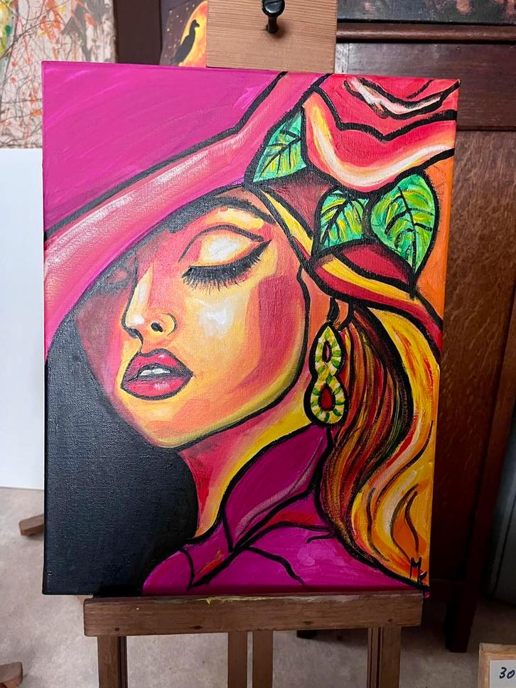 Modern kleurrijk schilderij Mk Art, Antiek en Kunst, Kunst | Schilderijen | Modern, Ophalen of Verzenden