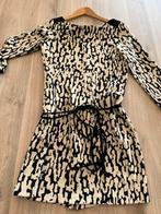 Speciaal beige/zwart kleedje Zara maat S, Ophalen of Verzenden, Zo goed als nieuw, Maat 36 (S), Zwart
