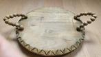 Decoratief dienblad, Ophalen of Verzenden, Gebruikt, Rond, Hout