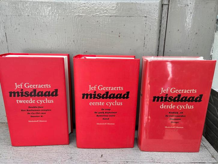 Jef Geeraerts - Misdaad - Cyclus 1, 2 en 3, Boeken, Detectives, Zo goed als nieuw, Ophalen of Verzenden