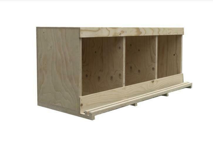 Driedelig legnest kip, multiplex (broedbak), Dieren en Toebehoren, Pluimvee | Toebehoren, Nieuw, Overige typen, Ophalen of Verzenden