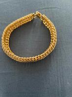 Gouden kettingarmband — dubbele rij, Handtassen en Accessoires, Ophalen of Verzenden, Nieuw, Goud, Goud
