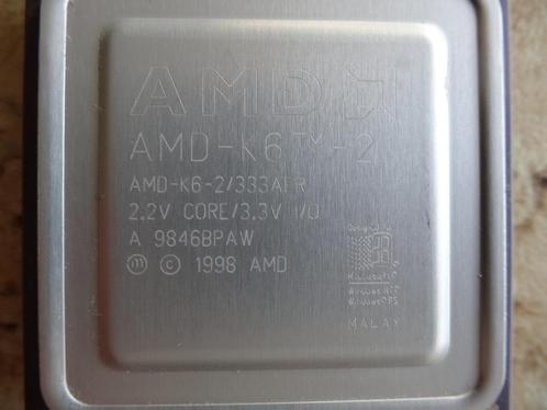 retro CPU AMD-K6-2 333AFR van het jaar 1998, Computers en Software, Processors, Ophalen of Verzenden