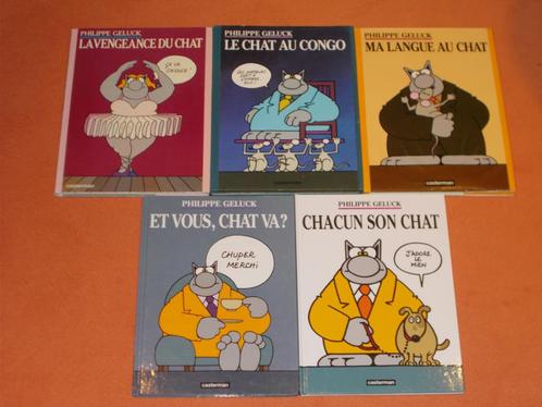 Lot de 4 BDs Le Chat de Geluck, Boeken, Stripverhalen, Gelezen, Complete serie of reeks, Ophalen of Verzenden