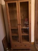 Vitrine 2 portes en pin avec tiroir (Ikea), Huis en Inrichting, Kasten | Vitrinekasten, Ophalen, Zo goed als nieuw, Glas