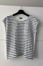More & More witte T-shirt met strepenprint, More & more, Wit, Maat 42/44 (L), Ophalen of Verzenden