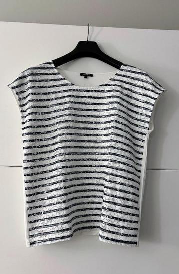 More & More witte T-shirt met strepenprint beschikbaar voor biedingen