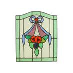 Art Deco Glasraam Glas In Lood Decoratief Bloemen Zonnevange, Enlèvement ou Envoi