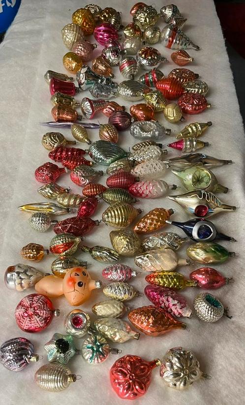 100 boules de Noël en verre anciennes et vintage (DDR/URSS), Divers, Noël, Comme neuf, Enlèvement ou Envoi