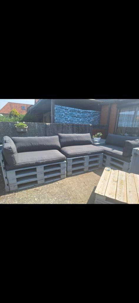 Pallet lounge zonder kussens, Jardin & Terrasse, Ensembles de jardin, Utilisé, Enlèvement