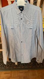 Blauw/wit gestreept shirt maat S, Kleding | Heren, Overhemden, Ophalen, Blauw, Halswijdte 38 (S) of kleiner, Zo goed als nieuw