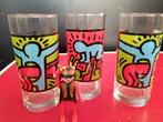 628) Keith Haring glazen, Ophalen of Verzenden, Zo goed als nieuw, Frisdrankglas