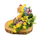 Kunstbloemstuk hyacint narcis viooltjes, SUNSHINE-COLOURS BV, Nieuw, Ophalen of Verzenden, Budingenweg 37 te 3440 Zoutleeuw