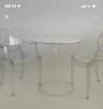 Kartell - bel ensemble table et 2 chaises lou lou ghost, Utilisé, Enlèvement ou Envoi