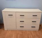 Witte ladekast met aparte legkast, Huis en Inrichting, Kasten | Dressoirs, Ophalen, Gebruikt, 100 tot 150 cm, 25 tot 50 cm