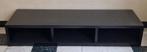 Meuble TV Hi-fi laqué noir - Top verre noir, 150 à 200 cm, Design, Enlèvement, Utilisé