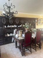 antieke buffetkast met eettafel en stoelen, Huis en Inrichting, Complete eetkamers, Ophalen, Gebruikt, 4 tot 6 stoelen