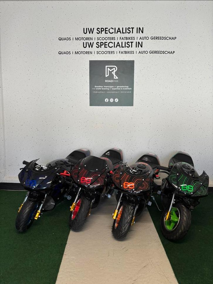Nieuw Mini wegracer Pocketbike 50cc 50km/h 2 Takt Automaat, Kinderen en Baby's, Speelgoed | Buiten | Accuvoertuigen, Nieuw, Ophalen