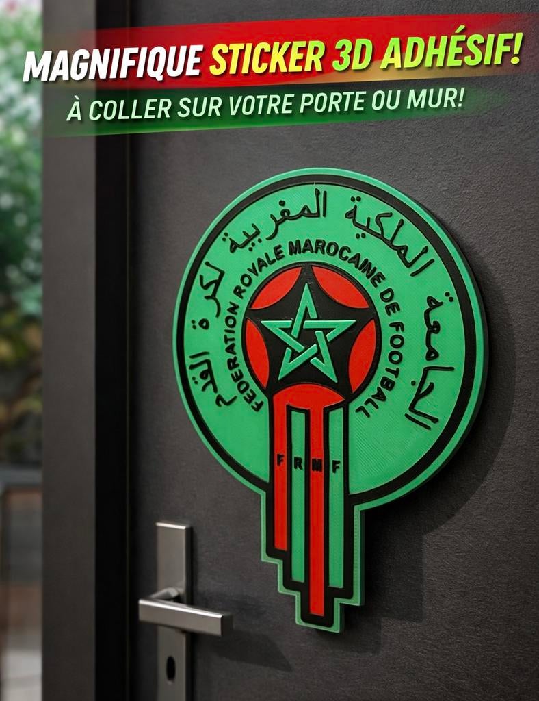 Sticker 3D Rigide Équipe Nationale Marocaine FRMF, Collections, Posters & Affiches, Neuf, Sport, Autres formes, 3D, Enlèvement