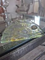 Prachtige vintage narcis bloem servet houder bohemian glas, Ophalen