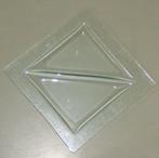 vierkant bord / glas, Glas, Bord(en), Ophalen of Verzenden, Effen
