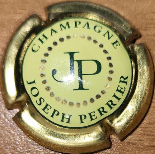 Champagnecapsule Joseph PERRIER lichtgeel & goud nr 80, Verzamelen, Wijnen, Nieuw, Champagne, Frankrijk, Ophalen of Verzenden