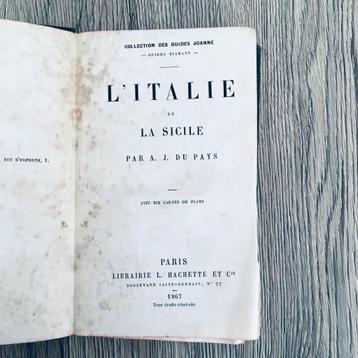 LIVRE ANCIEN - GUIDE DE L'ITALIE ET DE LA SICILE, Enlèvement ou Envoi