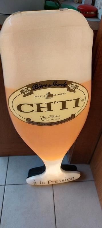 Eclairage publicitaire Ch'ti Bier, Enlèvement ou Envoi, Comme neuf, Panneau, Plaque ou Plaquette publicitaire, Autres marques