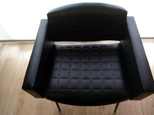 Vintage lederen zetelje, Antiek en Kunst, Antiek | Meubels | Stoelen en Sofa's, Ophalen