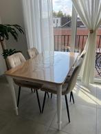 Zetel en eettafel met stoelen, Huis en Inrichting, Tafels | Eettafels, Ophalen, Nieuw