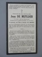 Jean de Muylder Koningsloo 1852 voorzitter boerenbond, Verzamelen, Verzenden, Bidprentje