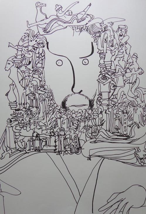 VIC GENTILS / FIGUUR / ZW-W ZEEFDRUK / 78x56cm / SIG / 1973, Antiek en Kunst, Kunst | Litho's en Zeefdrukken, Ophalen of Verzenden