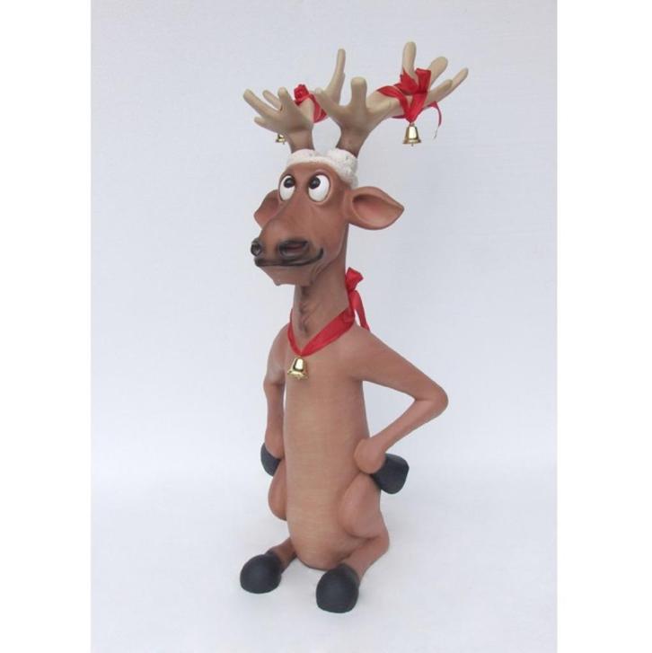 Funny Reindeer Standing – Rendier Hoogte 116 cm, Diversen, Kerst, Nieuw, Ophalen