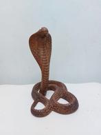 Cobra - Beeld - Hout Handgesneden 20cm hoog, Ophalen of Verzenden
