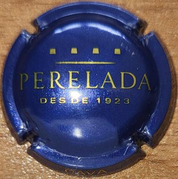 Capsule Cava d'Espagne Castillo de PERELADA bleu & or nr 07, Enlèvement ou Envoi, Neuf, Espagne, Vin blanc
