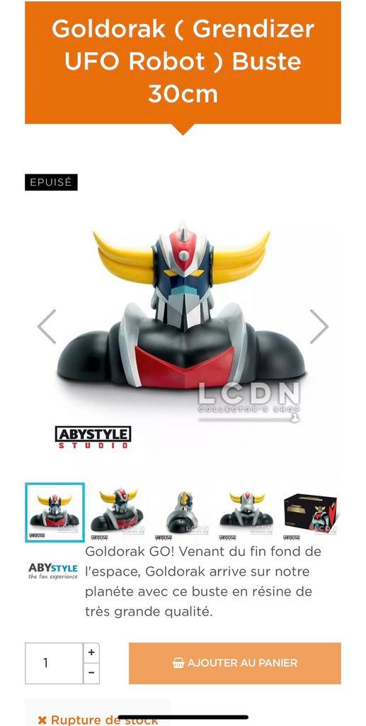 Goldorak abystyle neuve dans boite brune rupture stock, Collections, Statues & Figurines, Neuf, Enlèvement