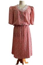 Vintage jurk met bloemenprint maat 40, Maat 38/40 (M), Vintage, Onder de knie, Zo goed als nieuw
