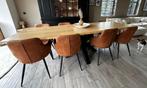 Boomstamtafel met 8 stoelen, Ophalen, Zo goed als nieuw