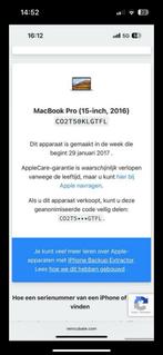 Macbook pro te koop, Tickets en Kaartjes, Kortingen en Cadeaubonnen